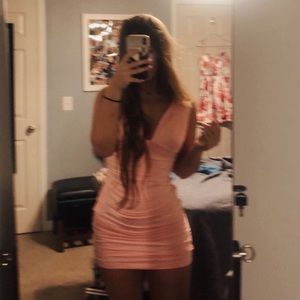 Pink Tight Fit Mini Dress. In great condition.